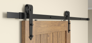 Arrow shape sliding door system for wooden door-HM2005