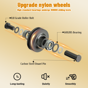 Stable And Smoothly sliding door hardware kit-HM2013