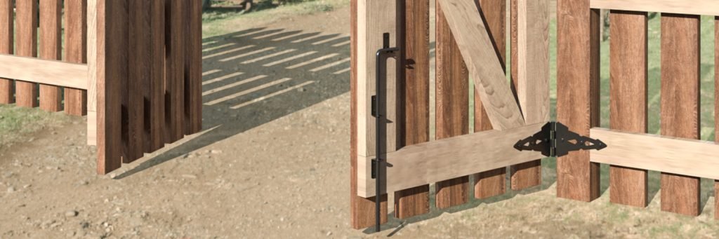 Wholesale Wooden Fence Cane Bolt Heavy Duty Gate Ground Latch-JL2211