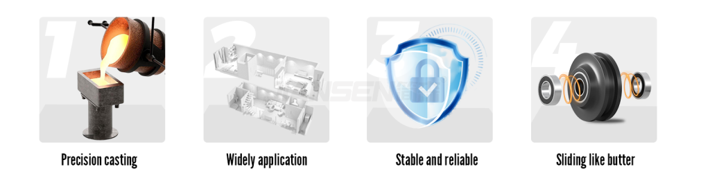 DIY modern style mini barn door hardware-HM2019 daisy详2